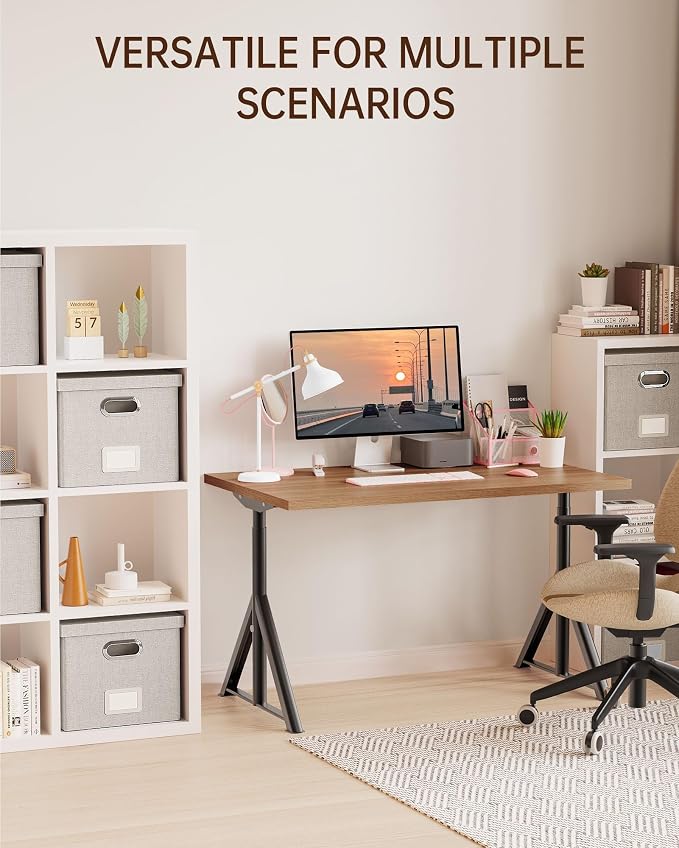 File Organizer with Lid, File Box, File Cabinet for Letter File Folder Storage, Hanging File Organizer for Office/Decor/Home,Document Organizer, 1 Pack,Beige-Box Only - Image 5