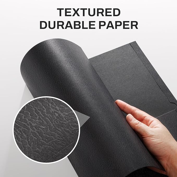 SUNEE Folders with Pockets(125 Pack, Black), 2 Pocket Folders Fit Letter Size Paper, Paper File Folder for School Office Home Business - Image 3