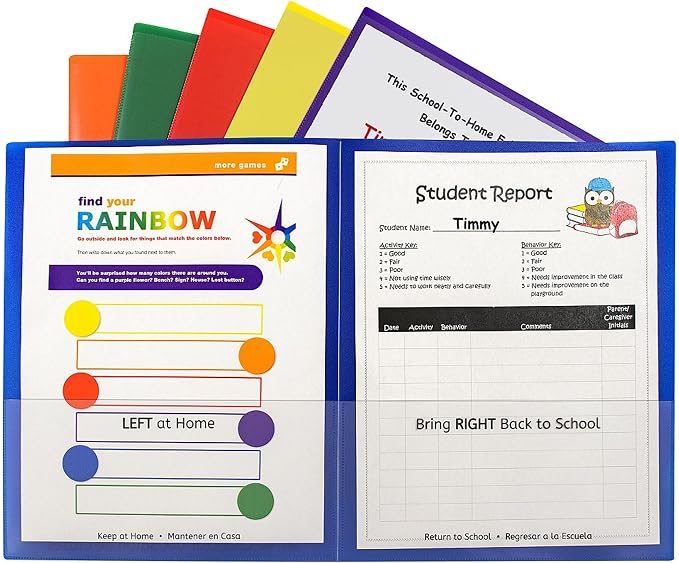C-Line Classroom Connector School-to-Home Folders, Assorted Colors, (32010) (Pack of 36) - Image 3