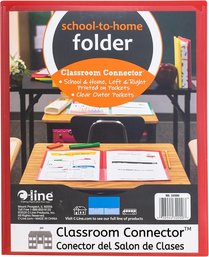 C-Line Classroom Connector School-to-Home Folders, Assorted Colors, 36 per Box (32000-36) (Pack of 4) - Image 3