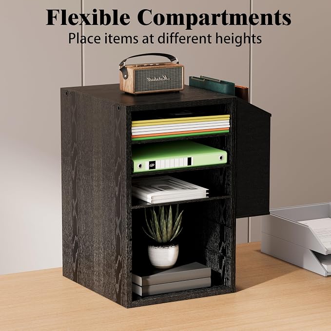 Unionly 6 Tier Adjustable Mail Sorter,Wood Paper Organizer for Class,Office | Office Mailbox with name slot,Literature Organizer with side pocket,Wooden File Storage Organizer for school,classroom,office - Image 4