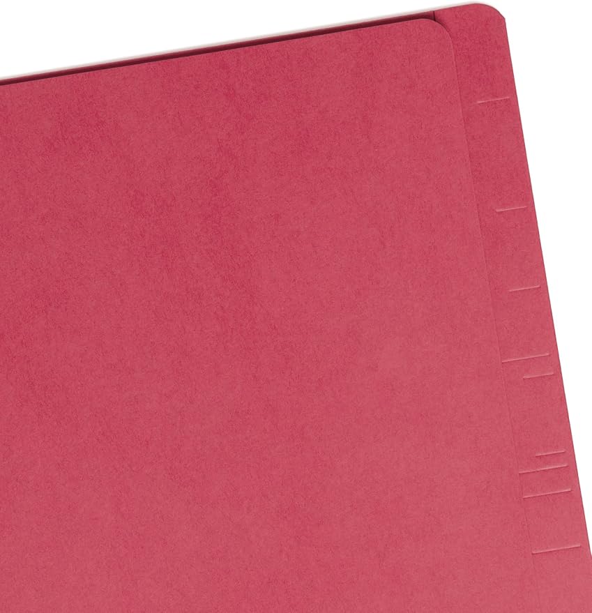 Smead End Tab Classification File Folder, 2 Dividers, 2" Expansion, Letter Size, Red, 10 per Box (26838) - Image 5