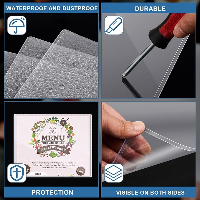50 Pcs Rigid Print Protectors 8.5x11 25mil Clear Hard Sleeves - Image 4