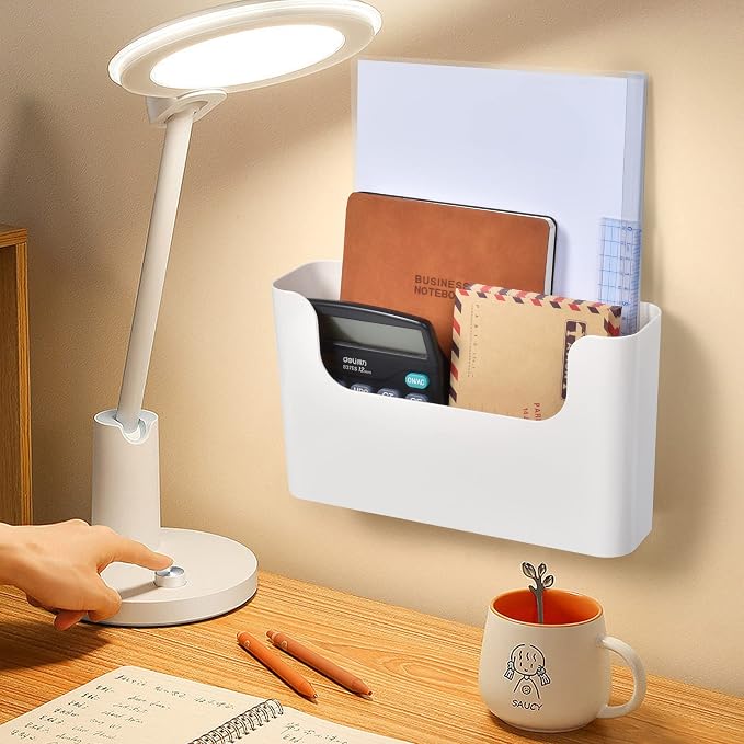 Jomola No Drilling Wall Mount File Holder - Mail Organizer with Adhesive Pad, Off-White (1 Count) - Image 5