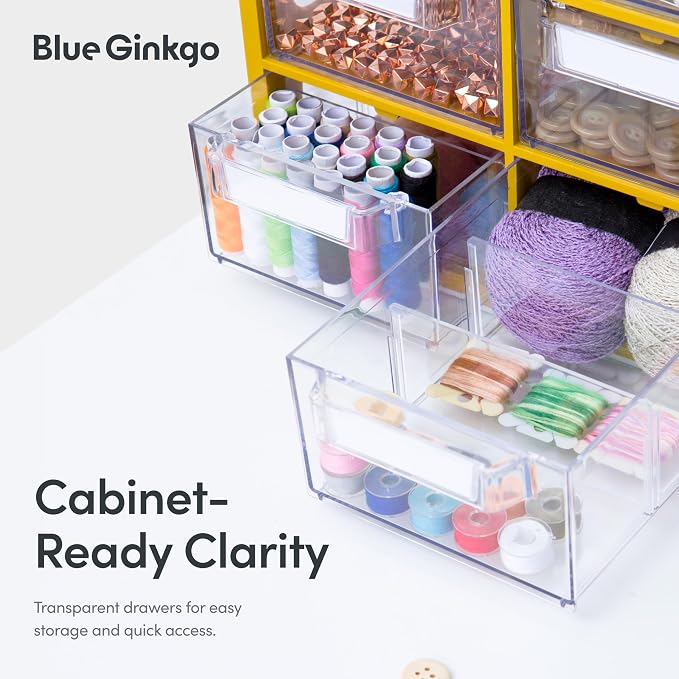 Blue Ginkgo 12-Drawer Storage Cabinet Organizer, Grey, Made in Korea | Stackable. Adjustable. Easy Visibility. - Image 5