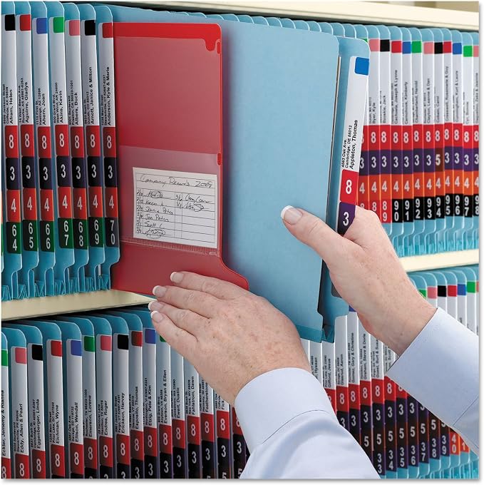 Smead End Tab Classification Folder, Legal, Straight, 2 Dividers, Blue, 10 per Box (29781) - Image 6
