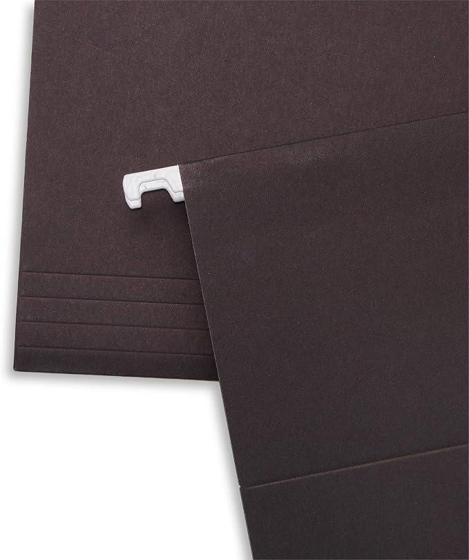 Blue Summit Supplies 50 Hanging File Folders, Letter Size, Black | Reinforced 11pt, 1/5 cut tabs, plastic tabs and inserts included, for filing cabinet, home, and office use - Image 5