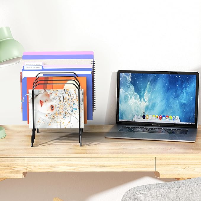 Gawerk Incline Metal Desk File Organizer with 8-Section 4 Pack - Image 8