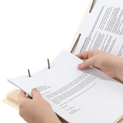 Smead® End-Tab Fastener Folders with Dividers, Letter Size, Manila, Pack of 10 - Image 7