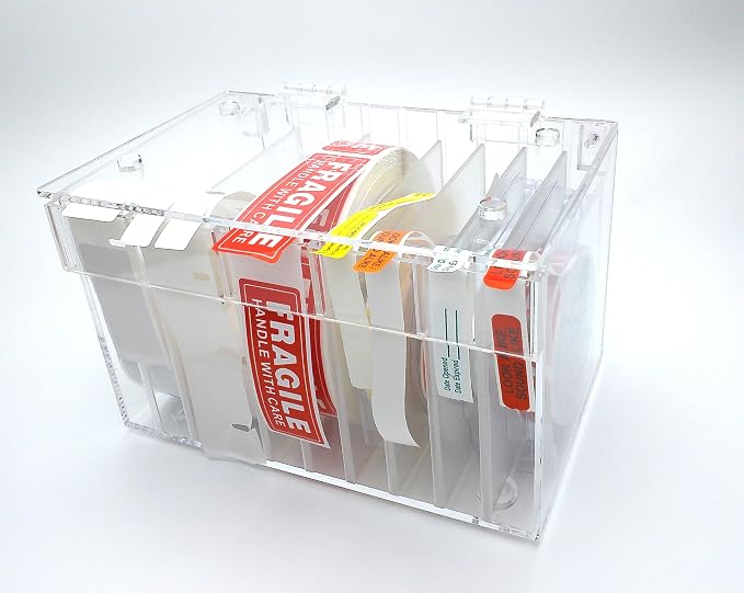Adjustable Multi-Label Dispenser, Stack & Easy Peel Box (fit 5 to 10 Rolls), By Quality IZ - Image 5