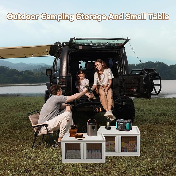 Storage Box, Cabinet with Lids, Extra Large Useful Box, 19 Gallons (72L) Capacity (Each One), 2 Packs, Collapsible, Installation Free, Nice for Home Organization - Image 6