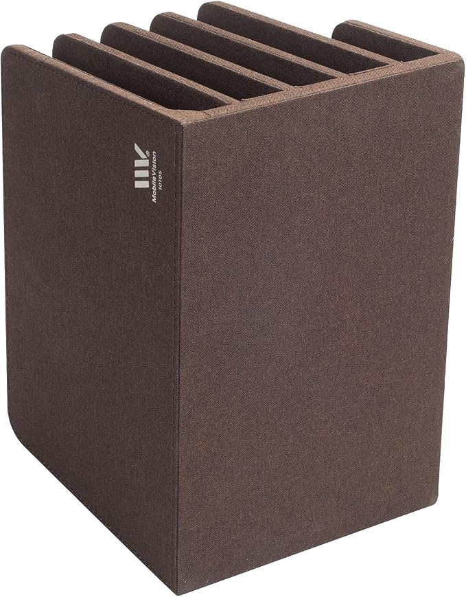 MobileVision Executive Dark Brown Desktop File Folder Organizer and Paper Tray, 5 Slot Dividers - Image 3