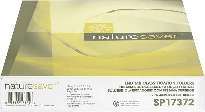 Recycled End Tab Classification Folders (NATSP17372) - Image 4