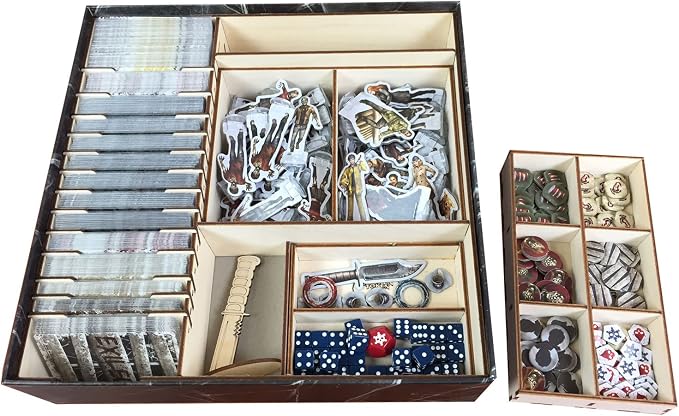 The Broken Token Board Game Organizer - Dead of Winter Compatible Wood Storage Box with Multiple Trays and Dividers - Image 4