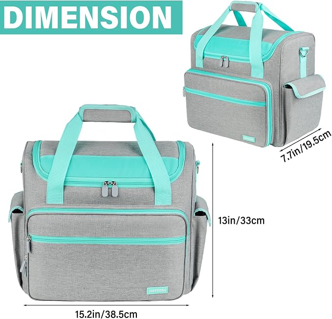 Craft Bag for Scrapbook Supplies, Large Scrapbook Tote with 15.6'' Laptop Sleeve, Art Supply Storage Bag with Multiple Pockets for Scrapbooking Tools, Gray - Image 7
