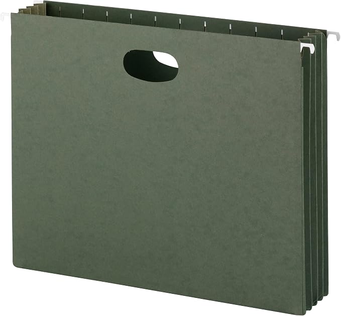 Smead Hanging File Pocket with Full-Height Gusset, 3-1/2" Expansion, Letter Size, Standard Green, 10 per Box (64220) by SMEAD