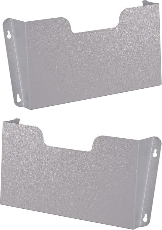 DR POCKET RACK Wall Mount File Holder, Single Pocket Letter Size, Black Metal, Office Document Organizer (Graywhite) by Unknown