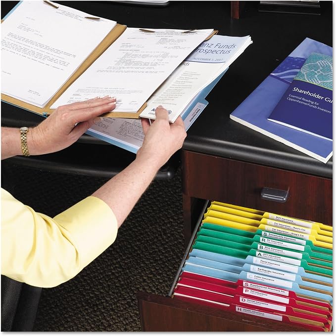 Smead Pressboard Classification File Folder with SafeSHIELD Fasteners, 2 Pocket Dividers, 2" Expansion, Letter Size, Bright Red, 10 per Box (14082) - Image 3