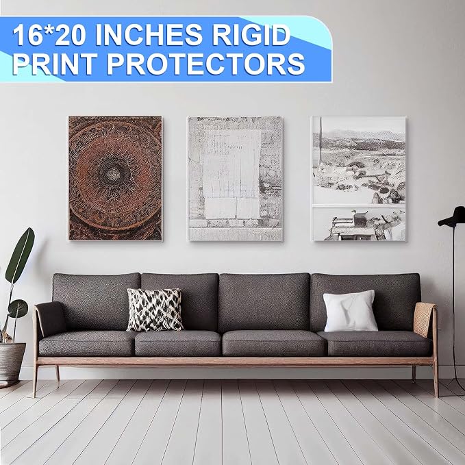 Sherr 20 Pcs 16 x 20 Inches Rigid Print Protectors Clear Hard Plastic Sheet Protectors Poster Sleeves for Protect Store and Display Photographs, Prints and Documents - Image 7