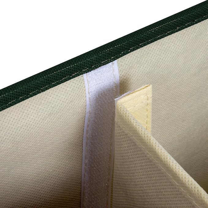Household Essentials Holiday Gift Wrap Organizer with Lid, Natural and Green - Image 9