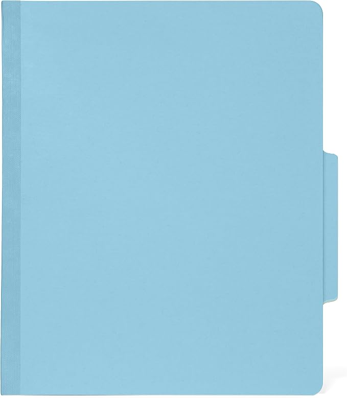 Blue Summit Supplies 10 Classification Folders, 2 Divider, Light Blue | Heavy-duty, letter size, 2 in expansion, 2 prong fasteners, 2 dividers, for medical and legal files - Image 5