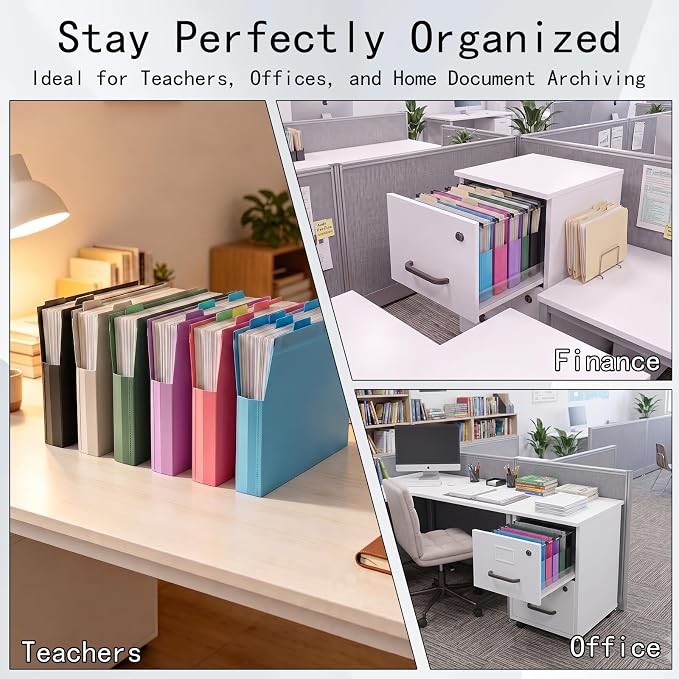 Hanging File Folders Letter Size, 2" Expanding Plastic Folders with Tabs | 18 Pack Heavy Duty Design, Extra Capacity Holds Up to 500 Sheets Each, for Office Files, Teacher Plans, and Home Documents - Image 5