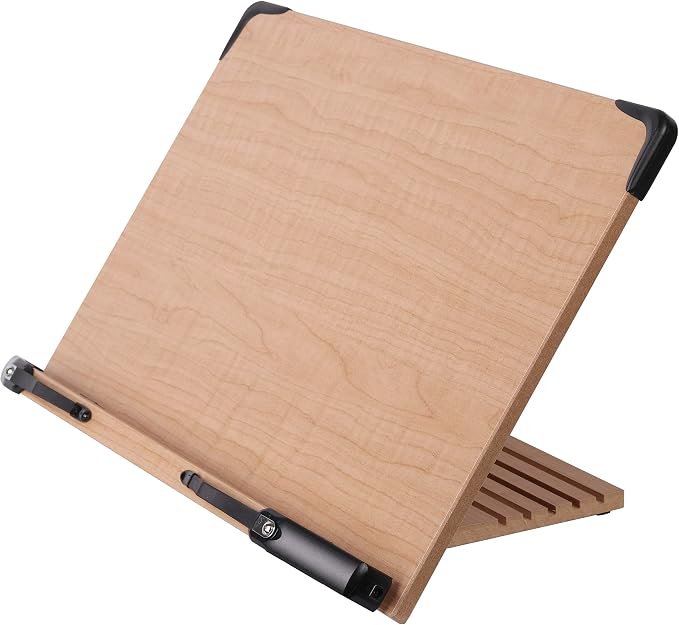 BS2500 Large 16x10.5 Portable Adjustable Foldable Bookstand Holder for Reading Hands Free Large Thick Heavy Textbooks Cookbooks Tablets by ABookStand