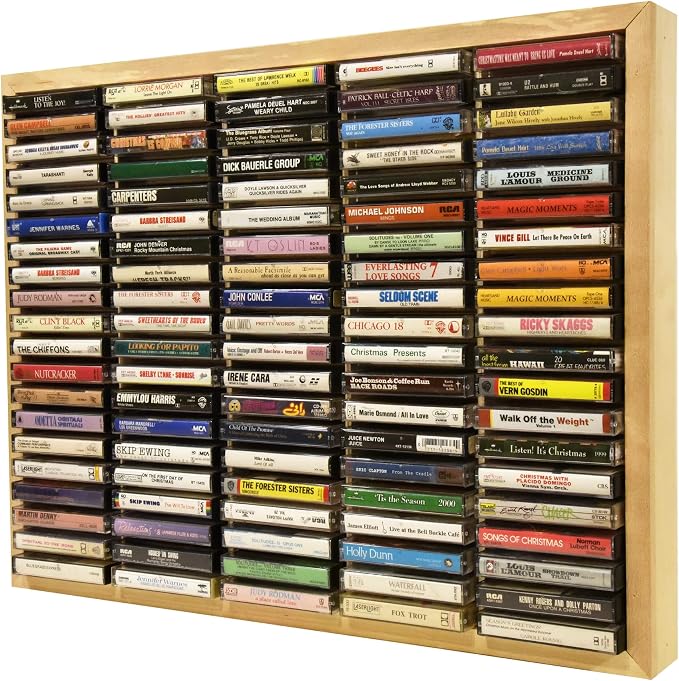 Kingdom LW100 5 x 20 Unfinished Wood Cassette Rack, 100 Capacity by Kingdom%C2%AE