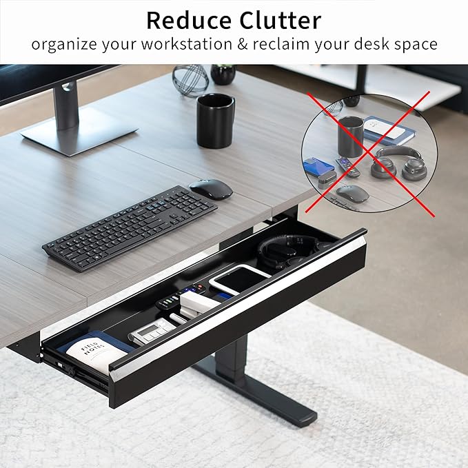 VIVO 33 inch Under Desk Slide Out Drawer without Shell, Home Office Storage Organizer, Black, DESK-AC03A-33B - Image 4