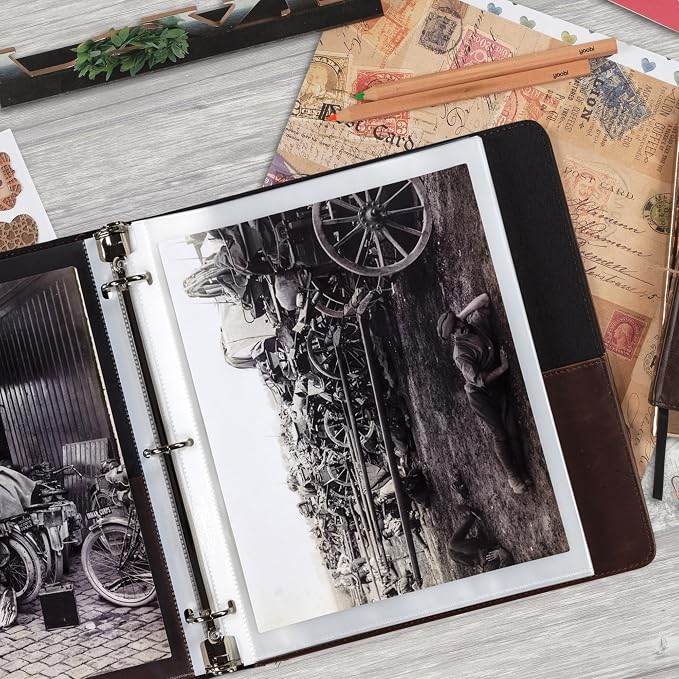 Samsill 50 Pack Full Page Photo Storage for 8x10 Photos, 8.5x11 Inch Clear Sheets Fit in Standard 3 Ring Photo Album, Top Loading, 100 Pictures Total - Image 7
