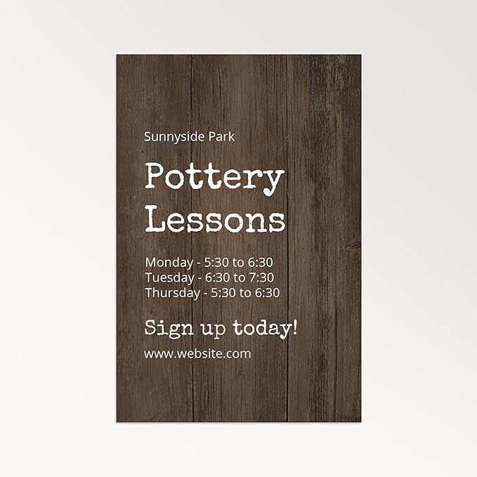 STAPLES - Personalized Semi-Gloss Poster - 24W" x 36L" Custom Print - Ideal for Home or Office Décor (Wood)