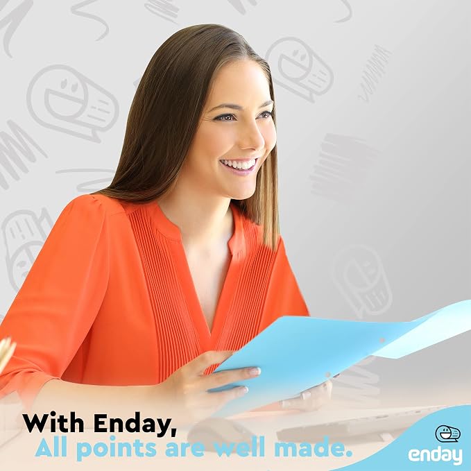 2 Pocket Folders Bulk 240 Pack - Colored Paper Folders with Pockets for Letter Size Paper, Binder Folders for Home or Office, Two Pocket Folder in Bulk, Assorted 4 Colors - by Enday - Image 6