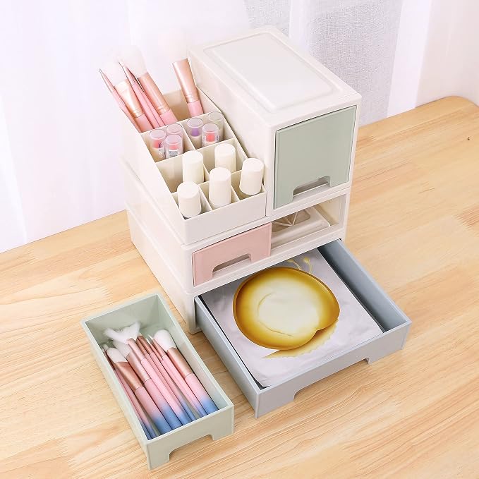 Desktop Organizer, Stationery Organizer Box, Pen/Pencil, Remote Control, Office Supplies, Business Card Holder, Free Combination, [TAF-11] w/ 3 Drawers + 16 Slots - Image 9