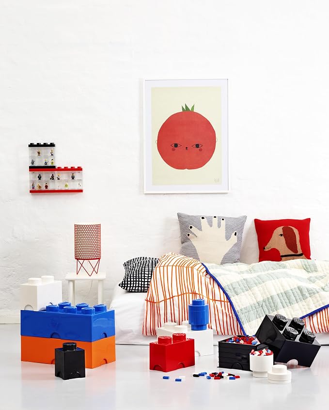 Room Copenhagen, LEGO Brick Box Stackable Storage Containers - Organizational Building Blockss - 19.69 x 9.84 x 7.09 Inches - Brick 8, Bright Red | Large 19.69 x 9.84 x 7.09 in Plastic Bin, Organizational Building Block for Toy Bricks, PVC Free Polypro... - Image 5