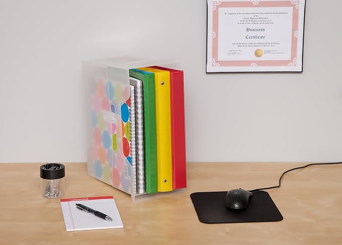 IRIS USA 6-Pack Medium Desktop File Box with Open Lid, Clear | Organize paperwork, mail, magazines, and office supplies with portable storage for desks, classrooms, and home workspaces - Image 5