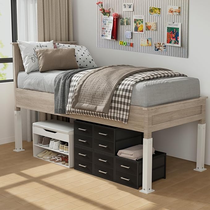 BOLUO Stackable Storage Drawers Narrow Closet Organizers and Storage Fabric Black 2 Drawer Dresser for Bedroom Modern - Image 5