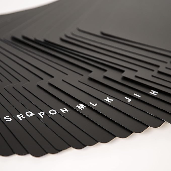 Crosley AC1046A-BK A-Z Vinyl Dividers, Black - Image 3