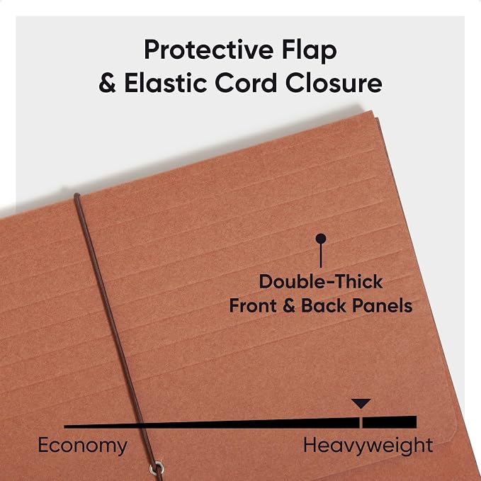 Smead Redrope Expanding File Wallet, Expanding File Organizer, Accordion Folder for Documents, Flap/Cord Closure, 5-1/4" Expansion, Tear-Resistant, Letter Size, 10 per Box (71109) (Pack of 4) - Image 4