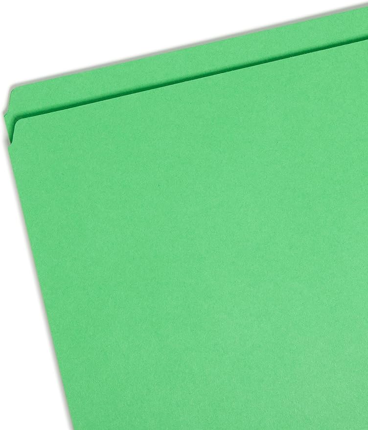 Smead File Folder, Reinforced Straight-Cut Tab, Legal Size, Green, 100 per Box (17110) - Image 2