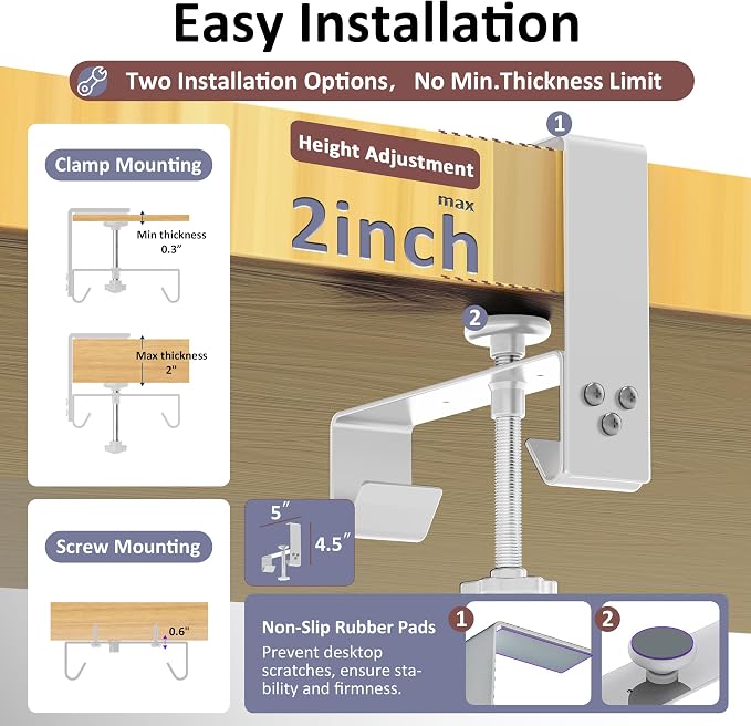 36" Under Desk Cable Management Tray for Home Office, No Drill Cord Organizer for Glass & Wood Table, Anti-Sag Oxford Fabric Wire Management Hider, Fits Surge Protector (Beige, 35.8") - Image 3