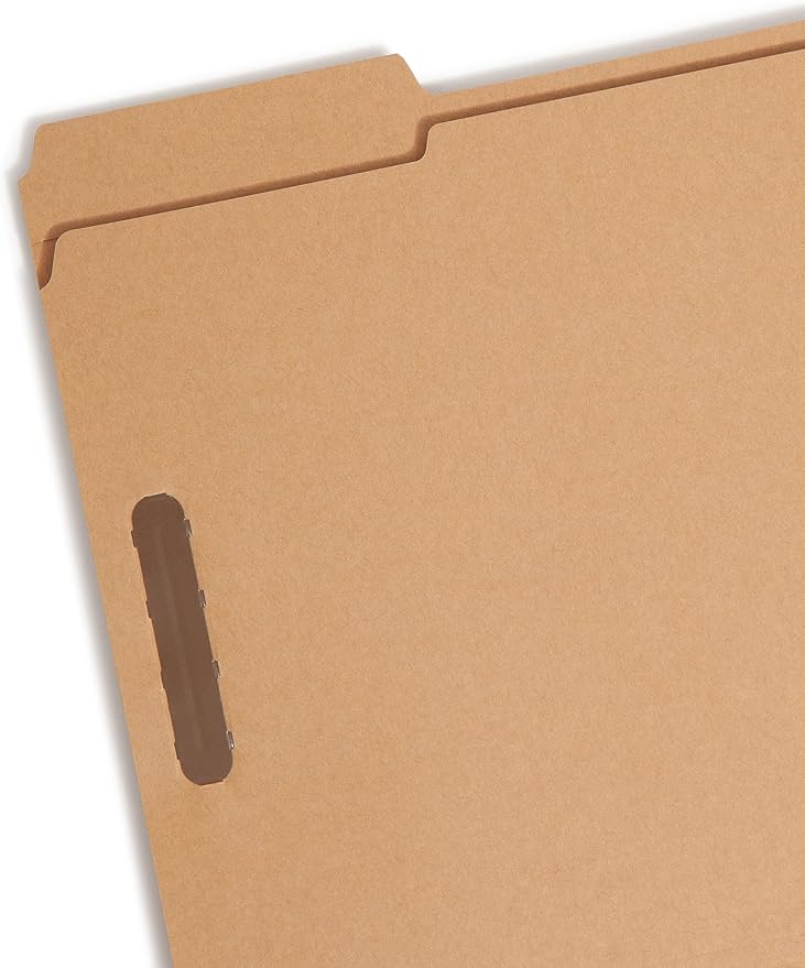 Smead Fastener File Folder, 2 Fasteners, Reinforced 1/3-Cut Tab, Letter Size, Kraft, 50 per Box (14837) - Image 4