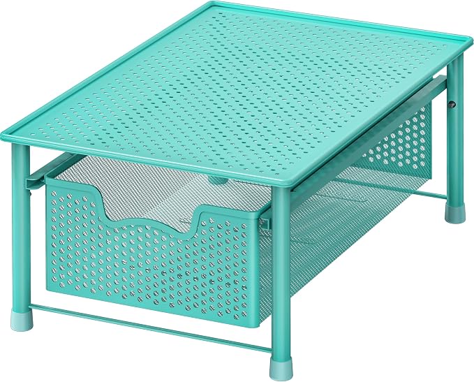 Simple Houseware Stackable Cabinet Basket Drawer Organizer, Turquoise by SimpleHouseware