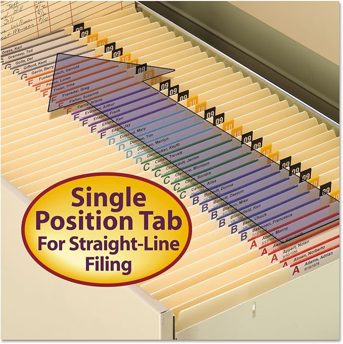 Smead File Folder, Reinforced Straight-Cut Tab (Not Undercut), Letter Size, Manila, 100 per Box (10310) | Premium manila stock, two-ply not-undercut tab, desktop and drawer filing, SFI certified, available in colors - Image 8