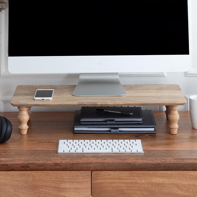 Anji Mountain Monitor Stand - Desktop Organizer & Laptop Riser, Ergonomic Monitor Riser, Space-Saving Monitor Stand for Desk, Durable Construction, Easy Assembly, Ideal for Home & Office,Mango by AnjiMountain