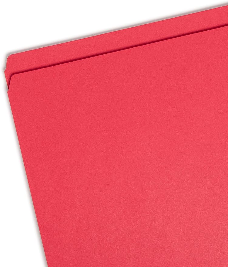 Smead File Folder, Reinforced Straight-Cut Tab, Legal Size, Red, 100 per Box (17710) - Image 2