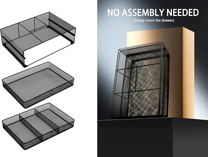 Exerz Monitor Display Stand with Drawers - Desk Organizer with Computer Monitor Stand Riser - Max 15kgs - Image 5