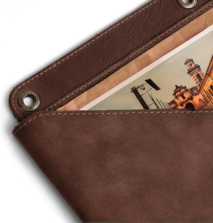 Wall File Organizer, Leather Wall Organizer for Office, Hanging Wall File Holder/Mail Organizer, Stylish Leather Folder for Wall, Office Wall Mounted File Organizer, Wall Hanging File - Image 3