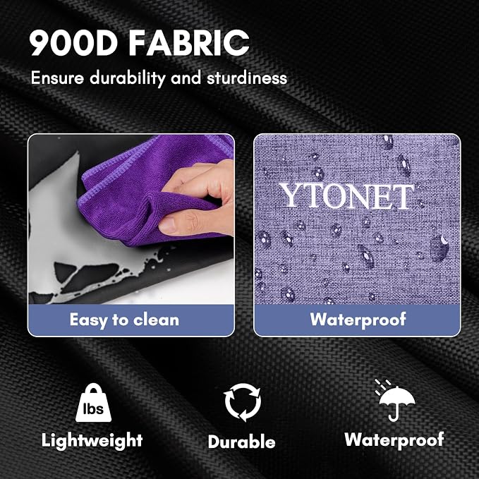Ytonet Cleaning Caddy, Wearable Cleaning Supplies Organizer with 4 Dividers | Large Cleaning Bag for Cleaning Supplies with Handle and Shoulder Straps, Versatile Cleaning Tote for Housekeepers, Purple - Image 4