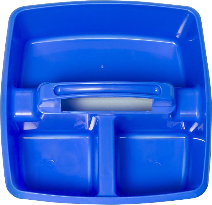 Storex 3-Compartment Small Caddy – Multipurpose Classroom Organizer with Handle, Assorted STEAM Colors, 6-Pack (00940A06C) - Image 5