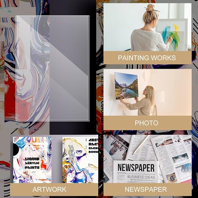 30 Pcs Poster Protector Sleeves 18 x 24 Inch, Clear Plastic Poster Sleeves Frame, Waterproof Rigid Print Sheet Protectors for Art Portfolio Storage, Wall Display, Magazines, Photos, Papers - Image 5